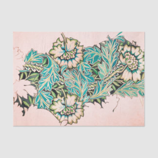 William Morris PINK FLORAL Tissue Paper