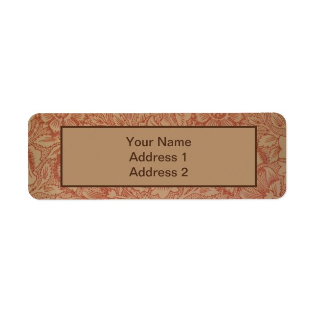 William Morris Pink Poppy Flower Floral (Front)