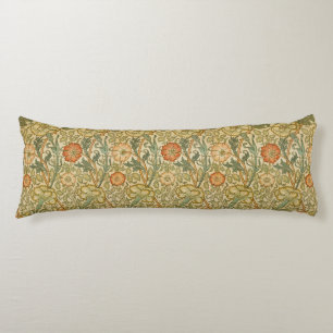 William Morris Pink Rose Border Floral Art Body Cushion