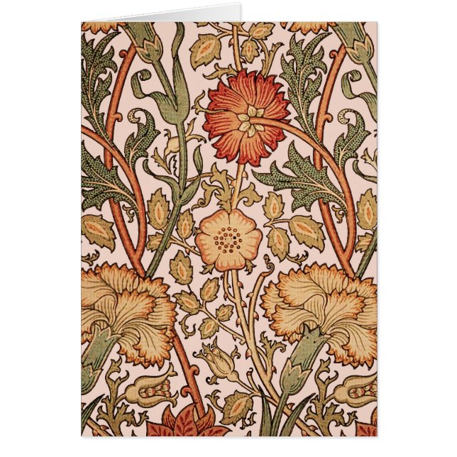William Morris Pink Rose Flower Wallpaper Pattern (Front)
