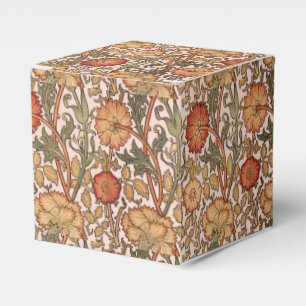 William Morris Pink Rose Flower Wallpaper Pattern Favour Box