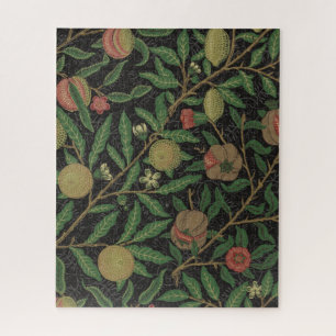 William Morris Pomegranate Black Fruit Jigsaw Puzzle