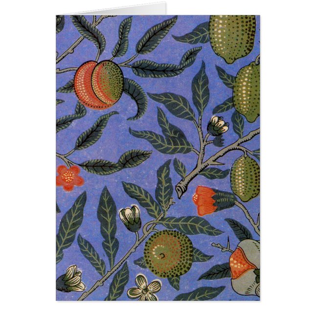 William Morris Pomegranate Blue Colourful Wallpape (Front)