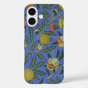 William Morris Pomegranate Blue Colourful Wallpape iPhone 16 Case
