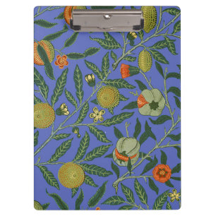 William Morris Pomegranate Blue Colourful Wallpape Clipboard