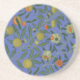 William Morris Pomegranate Blue Colourful Wallpape Coaster
