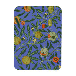 William Morris Pomegranate Blue Colourful Wallpape Magnet