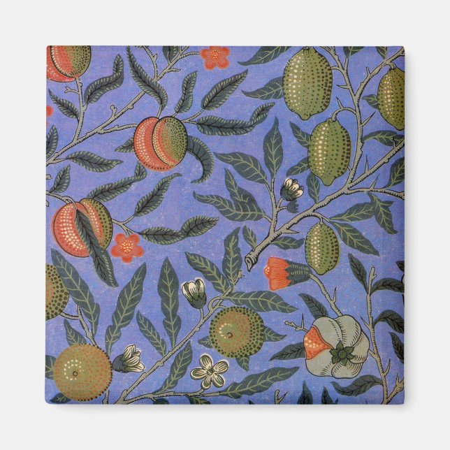 William Morris Pomegranate Blue Colourful Wallpape Magnet (Front)