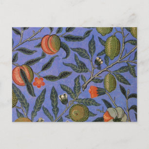 William Morris Pomegranate Blue Colourful Wallpape Postcard