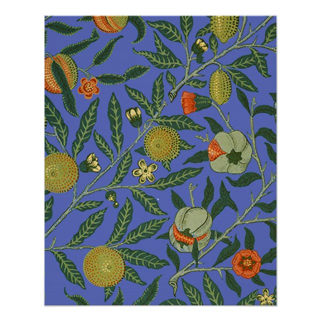 William Morris Pomegranate Blue Colourful Wallpape Poster (Front)