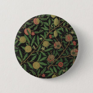 William Morris Pomegranate Classic Fruit 6 Cm Round Badge