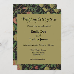 William Morris Pomegranate Classic Fruit Invitation