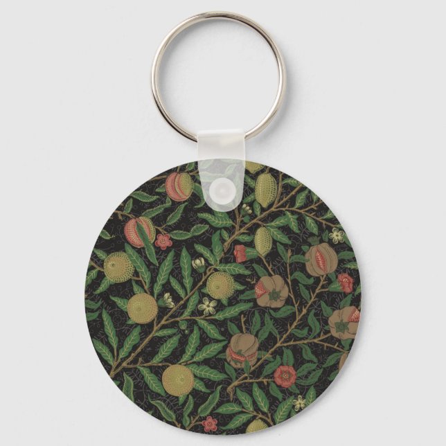 William Morris Pomegranate Classic Fruit Key Ring (Front)