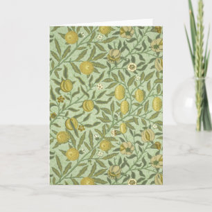 William Morris Pomegranate Fruit Design Card