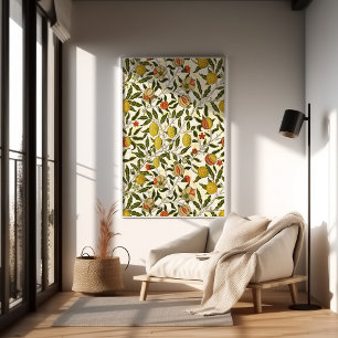 William Morris Pomegranate Lemons Vintage Pattern Poster