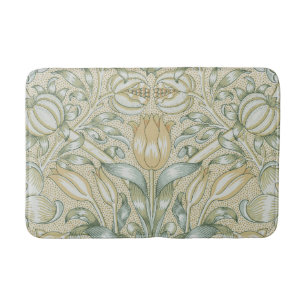 William Morris Pomegranate Pattern Antique Lily Bath Mat