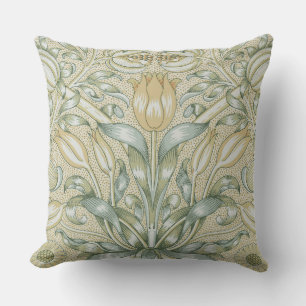 William Morris Pomegranate Pattern Antique Lily Cushion