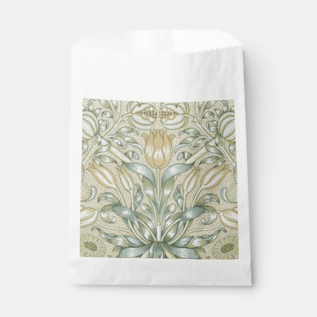 William Morris Pomegranate Pattern Antique Lily  Favour Bags (Front)