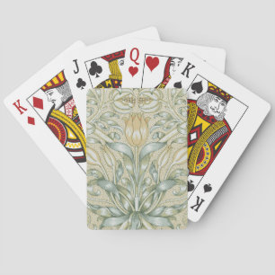 William Morris Pomegranate Pattern Antique Lily  Playing Cards