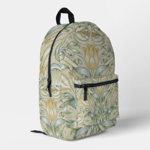 William Morris Pomegranate Pattern Antique Lily  Printed Backpack
