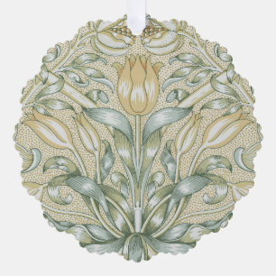 William Morris Pomegranate Pattern Antique Lily  Tree Decoration Card