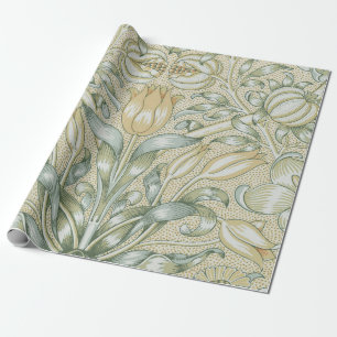 William Morris Pomegranate Pattern Antique Lily Wrapping Paper