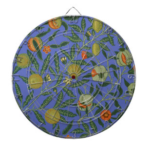 William Morris Pomegranate Wallpaper Dartboard