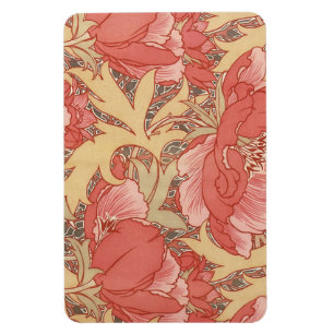 William Morris Poppies Floral Art Nouveau Pattern Magnet