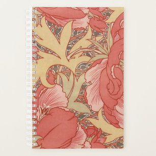 William Morris Poppies Floral Art Nouveau Pattern Planner