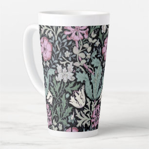 William Morris Poppy Botanical Victorian Wallpaper Latte Mug