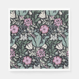 William Morris Poppy Botanical Victorian Wallpaper Napkin