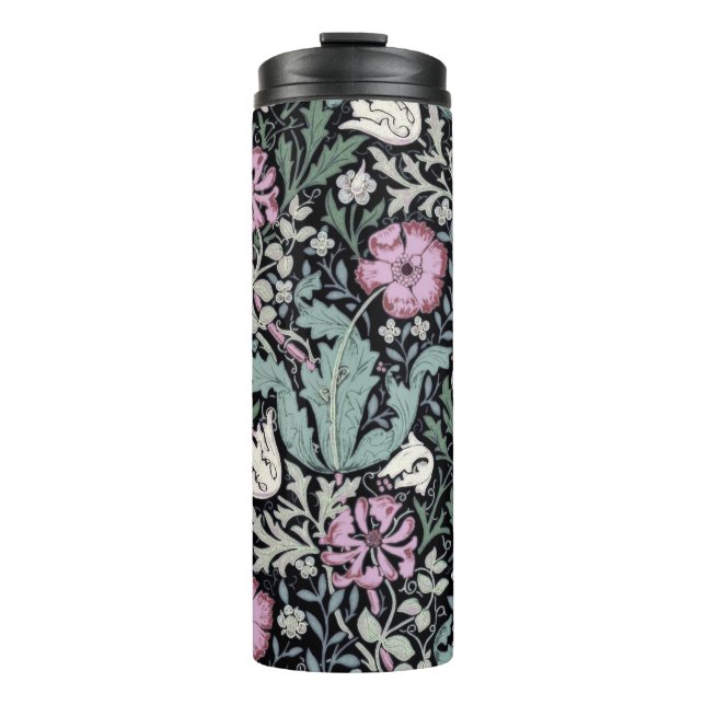 William Morris Poppy Botanical Victorian Wallpaper Thermal Tumbler (Front)