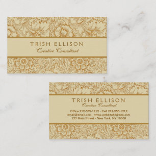 William Morris Poppy Floral Wallpaper Business Card