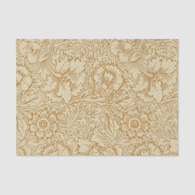 William Morris Poppy Floral Wallpaper Tissue Paper (Front)