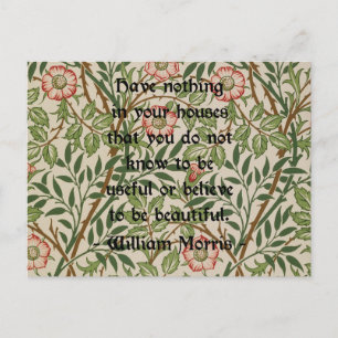 William Morris Quote Postcard