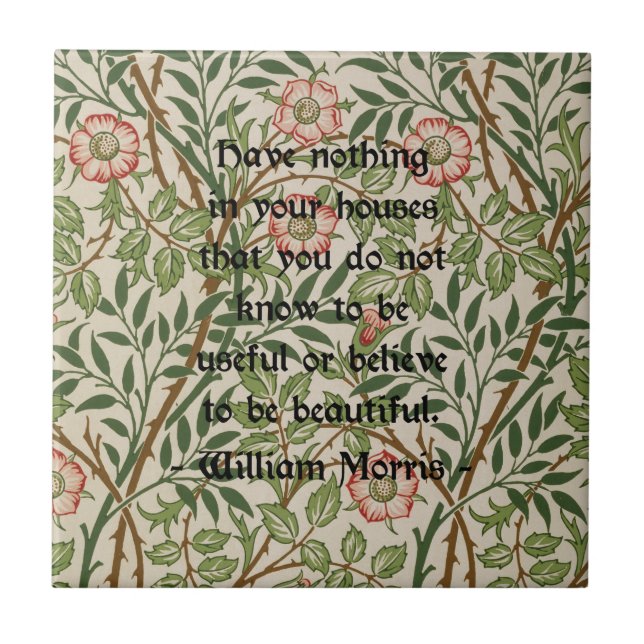 William Morris Quote Tile (Front)