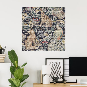 William Morris Rabbit, Peacock and Fox  Poster