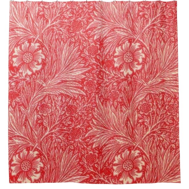 William Morris,red,floral pattern,victorian,art no Shower Curtain (Front)