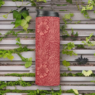 William Morris Red Marigold Pattern Thermal Tumbler