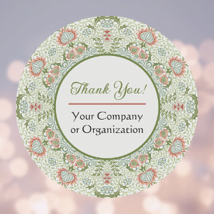 William Morris Remix Persian Vintage Thank You Classic Round Sticker