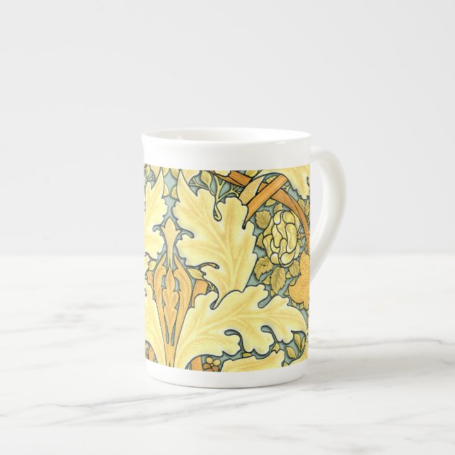 William Morris rich floral pattern Bone China Mug (Front Right)