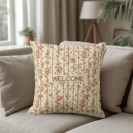 William Morris Rose Climbing Trellis Decorative  Cushion