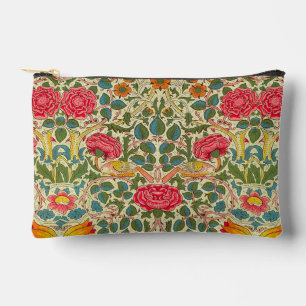 William Morris Rose Floral Chintz Pink Accessory Pouch
