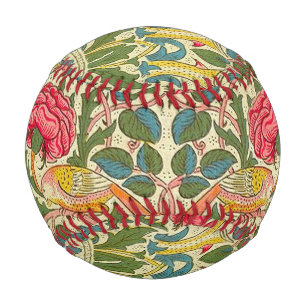 William Morris Rose Floral Chintz Pink Baseball