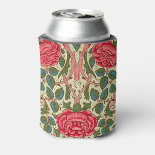William Morris Rose Floral Chintz Pink Can Cooler