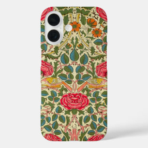 William Morris Rose Floral Chintz Pink iPhone 16 Case