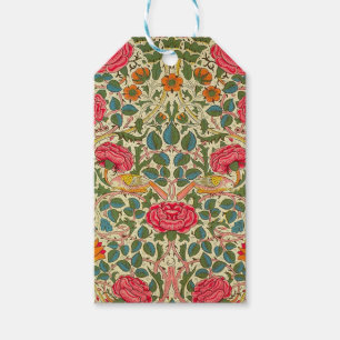 William Morris Rose Floral Chintz Pink Gift Tags