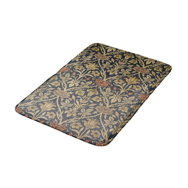 William Morris: Rose & Lily Bath Mat (Angled)