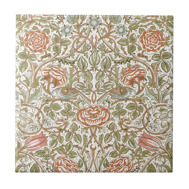 William Morris Rose Tile (Front)