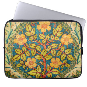 William Morris Rose Wreath: Classic Arts & Crafts  Laptop Sleeve